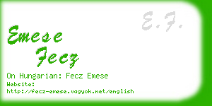 emese fecz business card